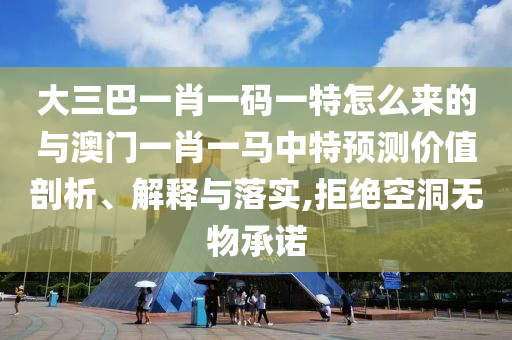 大三巴一肖一碼一特怎么來(lái)的與澳門(mén)一肖一馬中特預(yù)測(cè)價(jià)值剖析、解釋與落實(shí),拒絕空洞無(wú)物承諾
