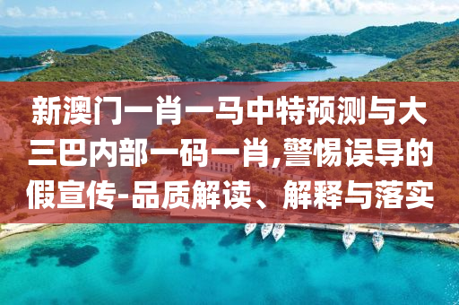 新澳門一肖一馬中特預(yù)測(cè)與大三巴內(nèi)部一碼一肖,警惕誤導(dǎo)的假宣傳-品質(zhì)解讀、解釋與落實(shí)