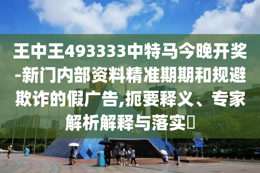 王中王493333中特馬今晚開獎-新門內(nèi)部資料精準期期和規(guī)避欺詐的假廣告,扼要釋義、專家解析解釋與落實?